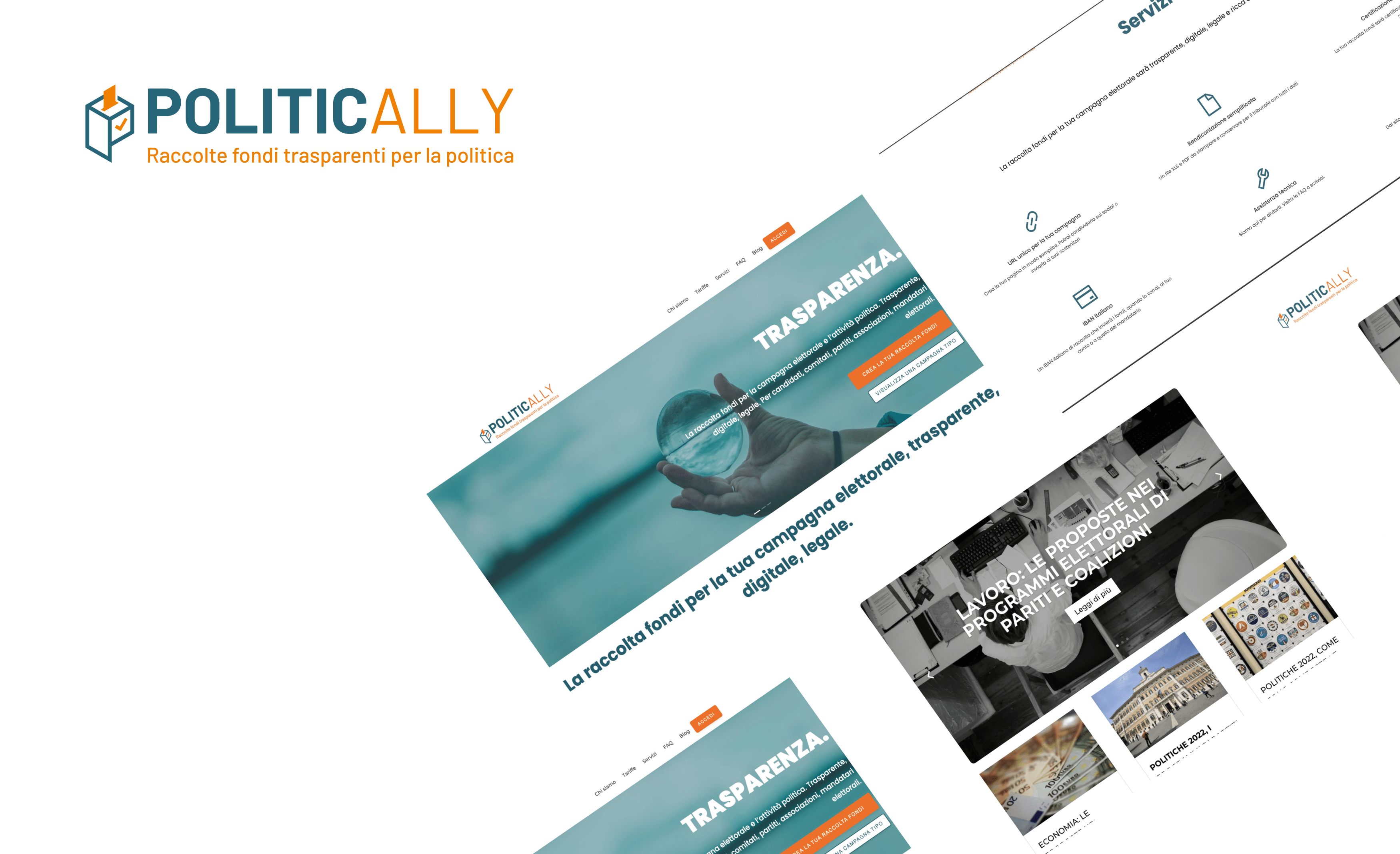 Politically landing page